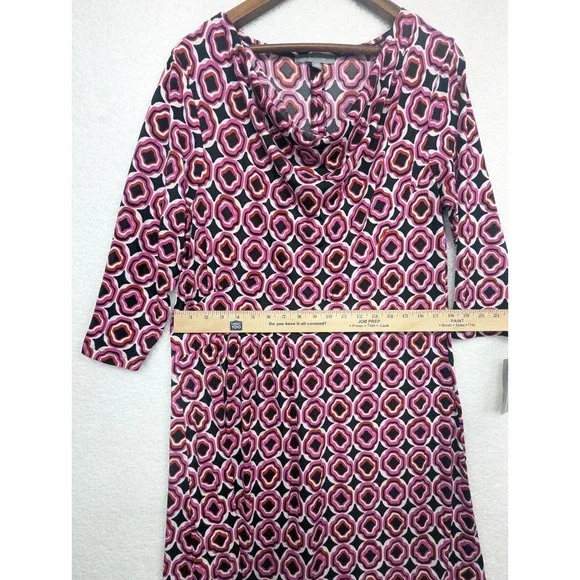 NY Collection Women's Geometric Abstract Puff Sleeve Sheath Dress XL - Picture 3 of 8